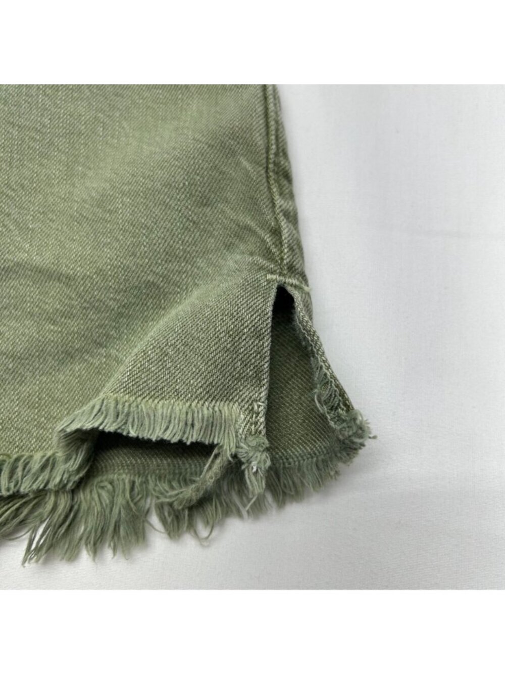 Abercrombie & Fitch Annie High Rise Women's 4/27 Olive Raw Hem Logo - Picture 5 of 15